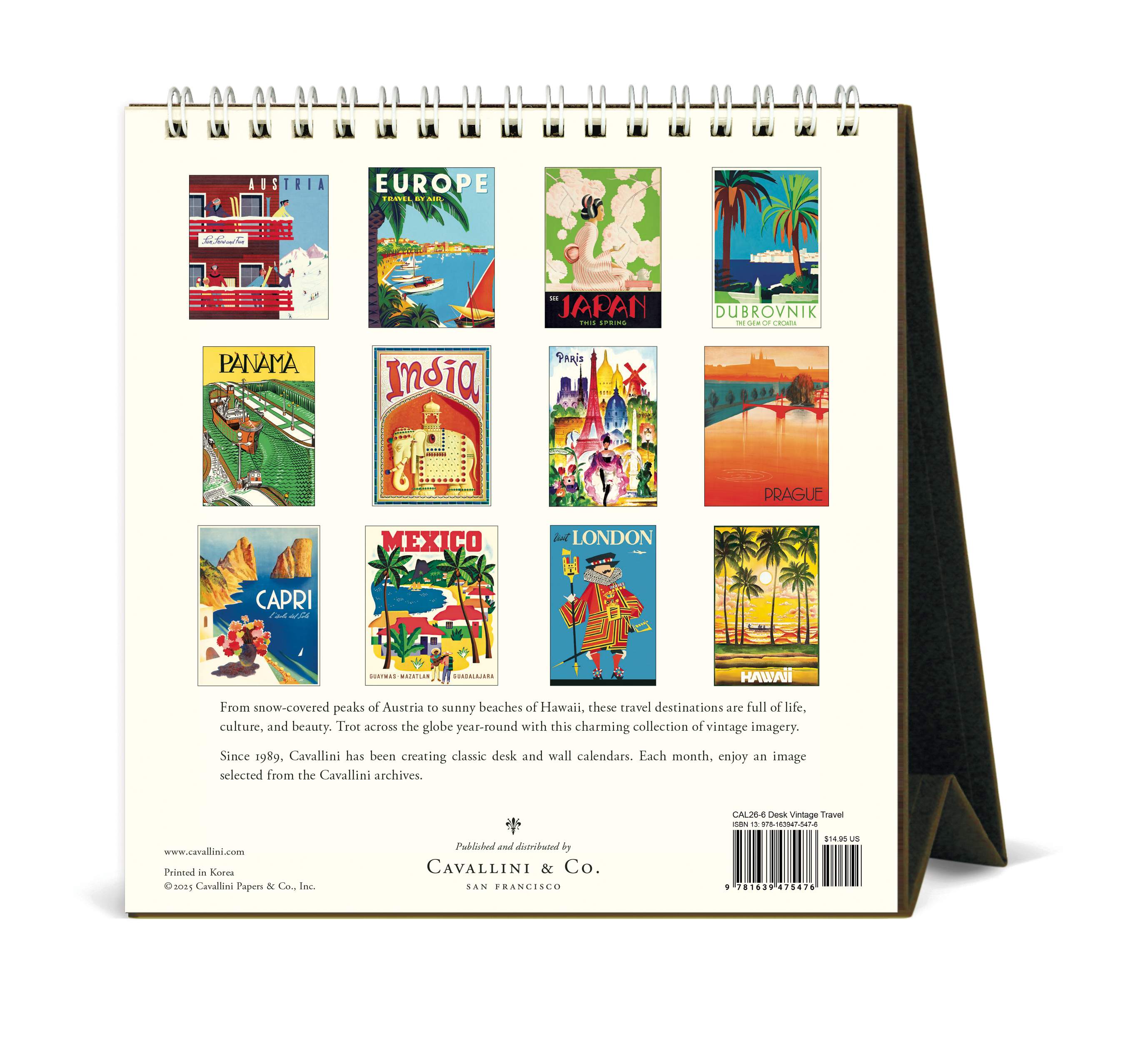 Desk Calendar - Vintage Travel