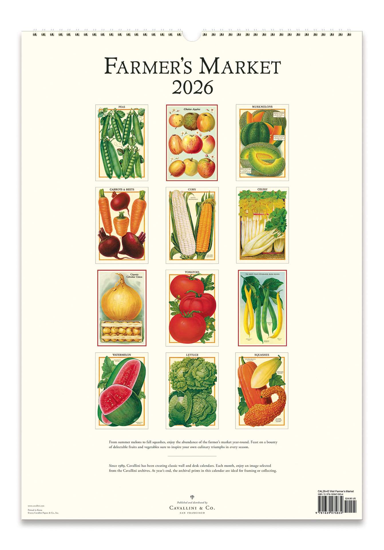 Wall Calendar - Farmer's Market