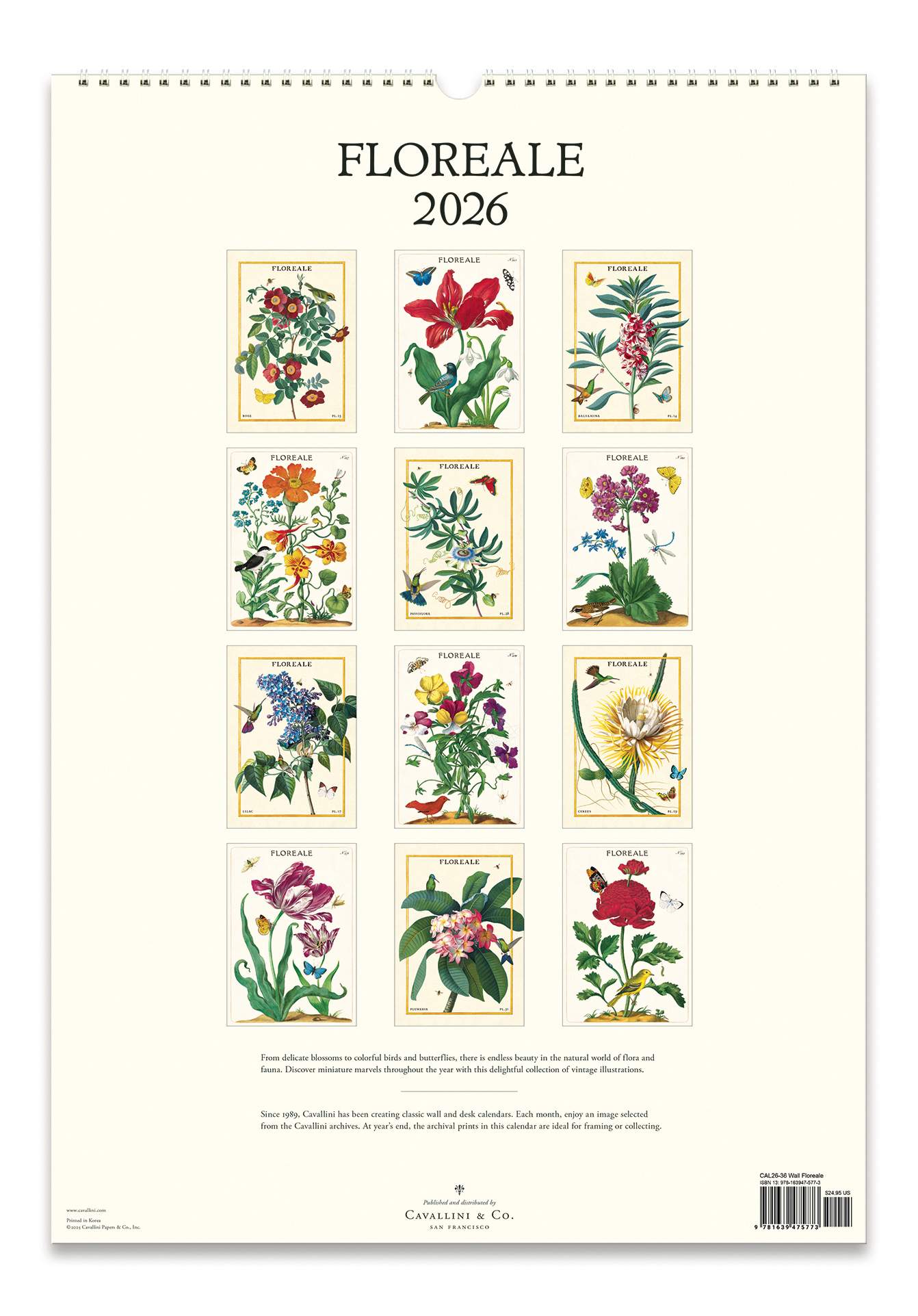 Wall Calendar - Floreale