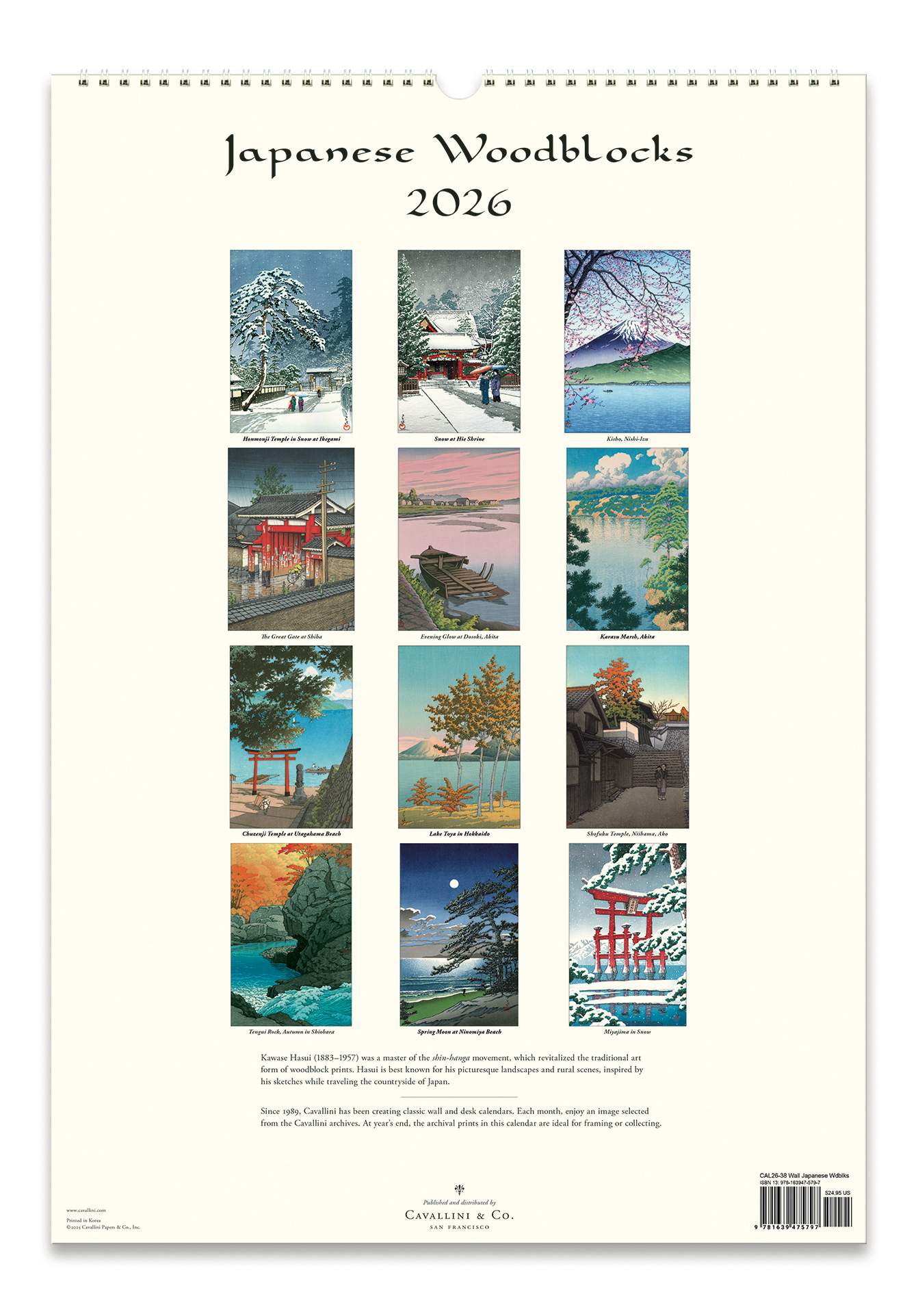 Wall Calendar - Japanese Woodblocks