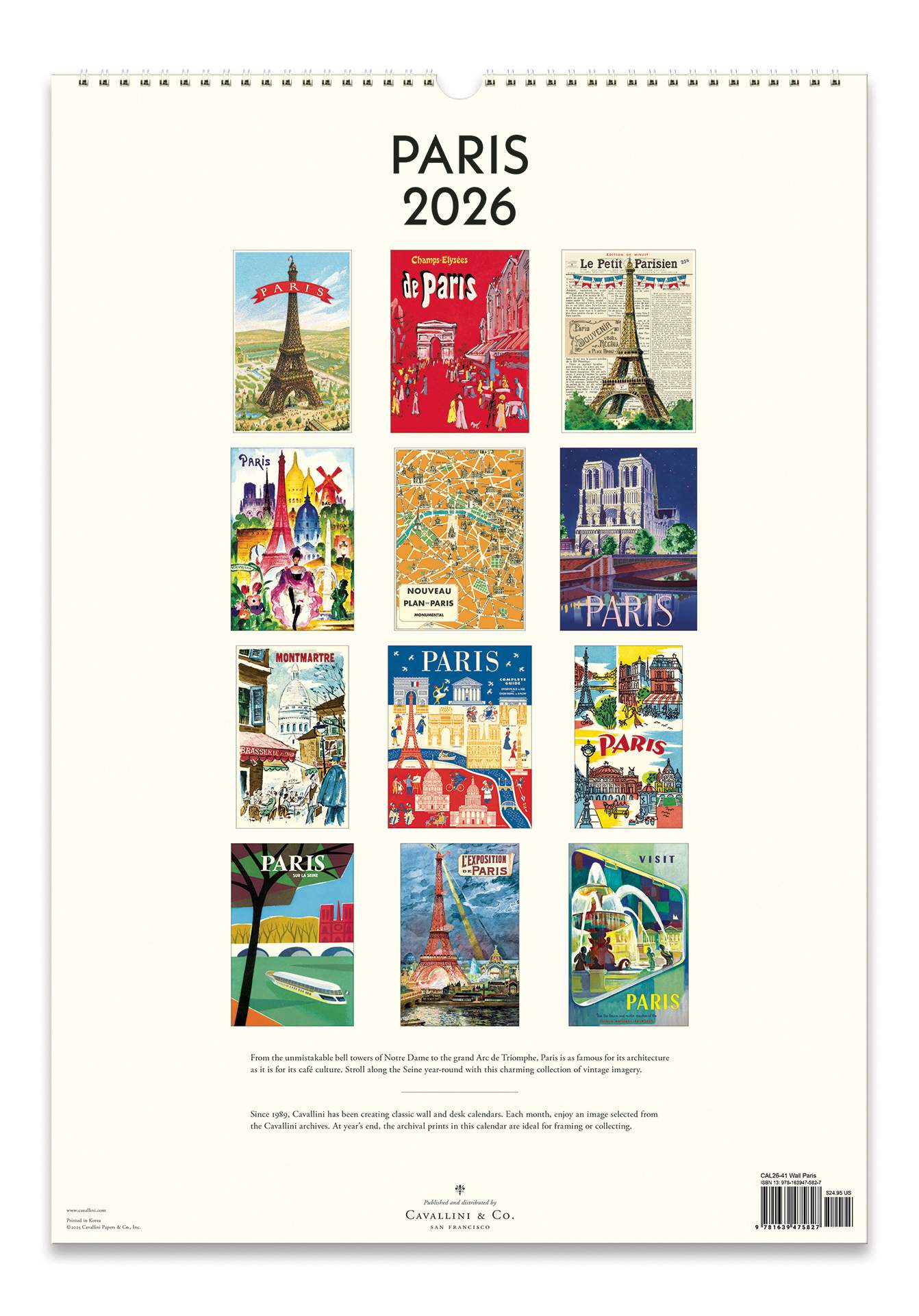 Wall Calendar - Paris