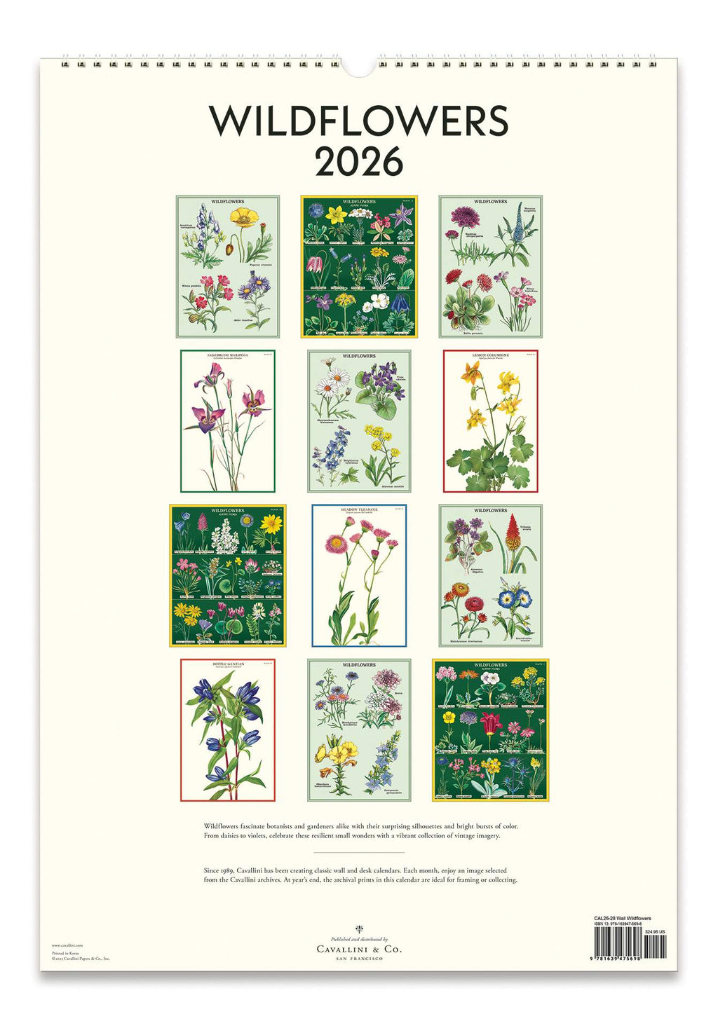 Wall Calendar - Wildflowers