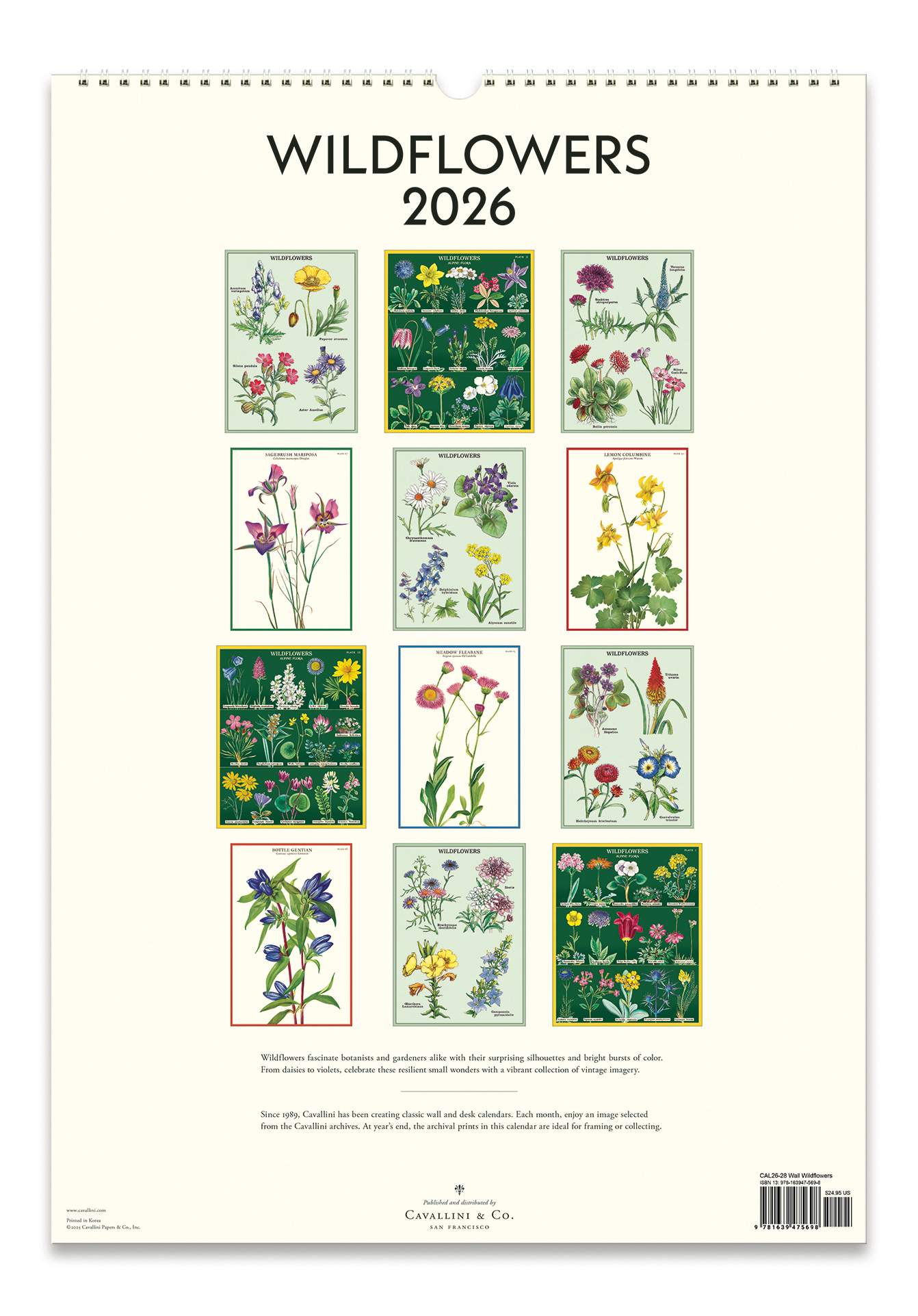 Wall Calendar - Wildflowers