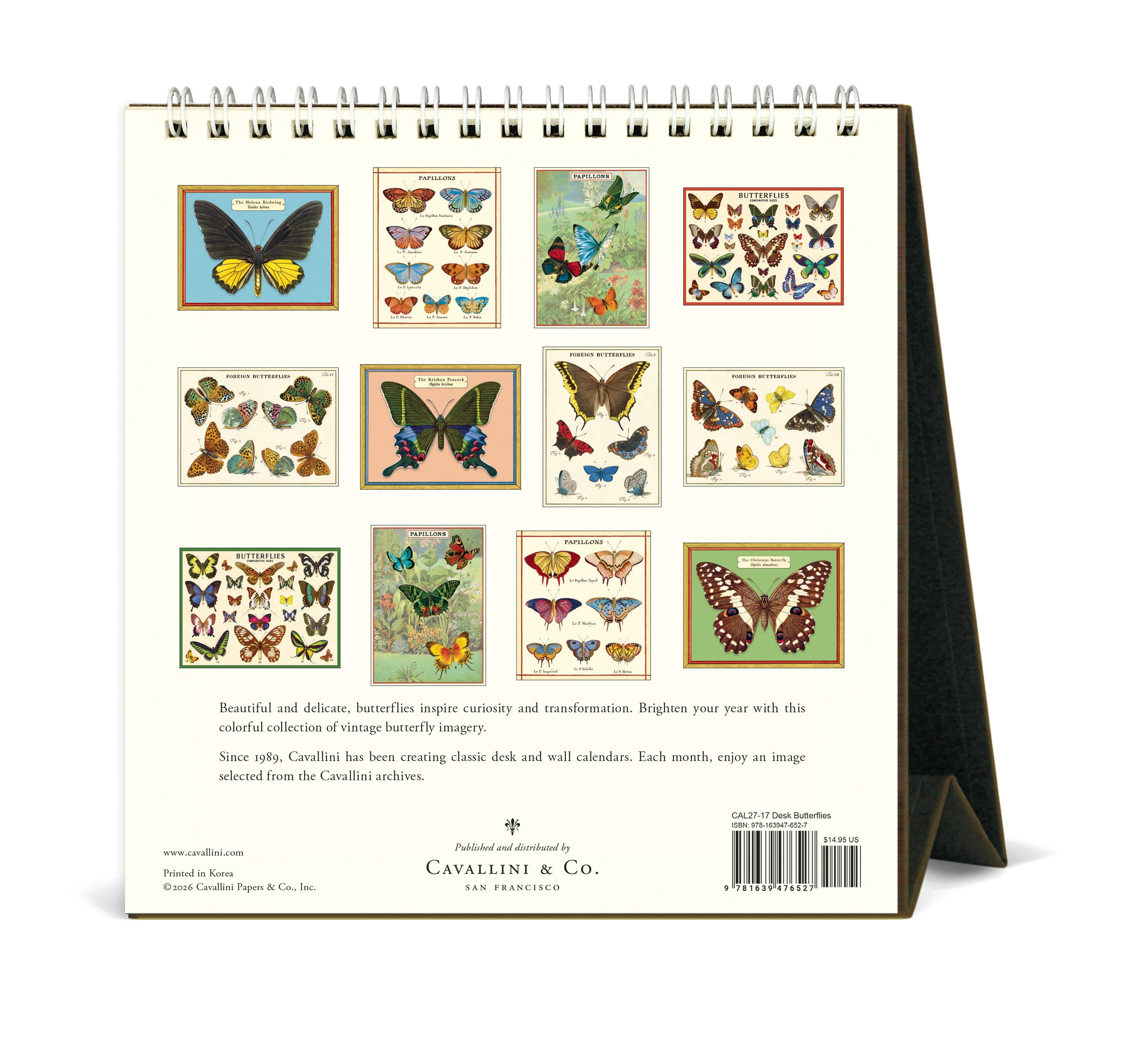 Desk Calendar - Butterflies