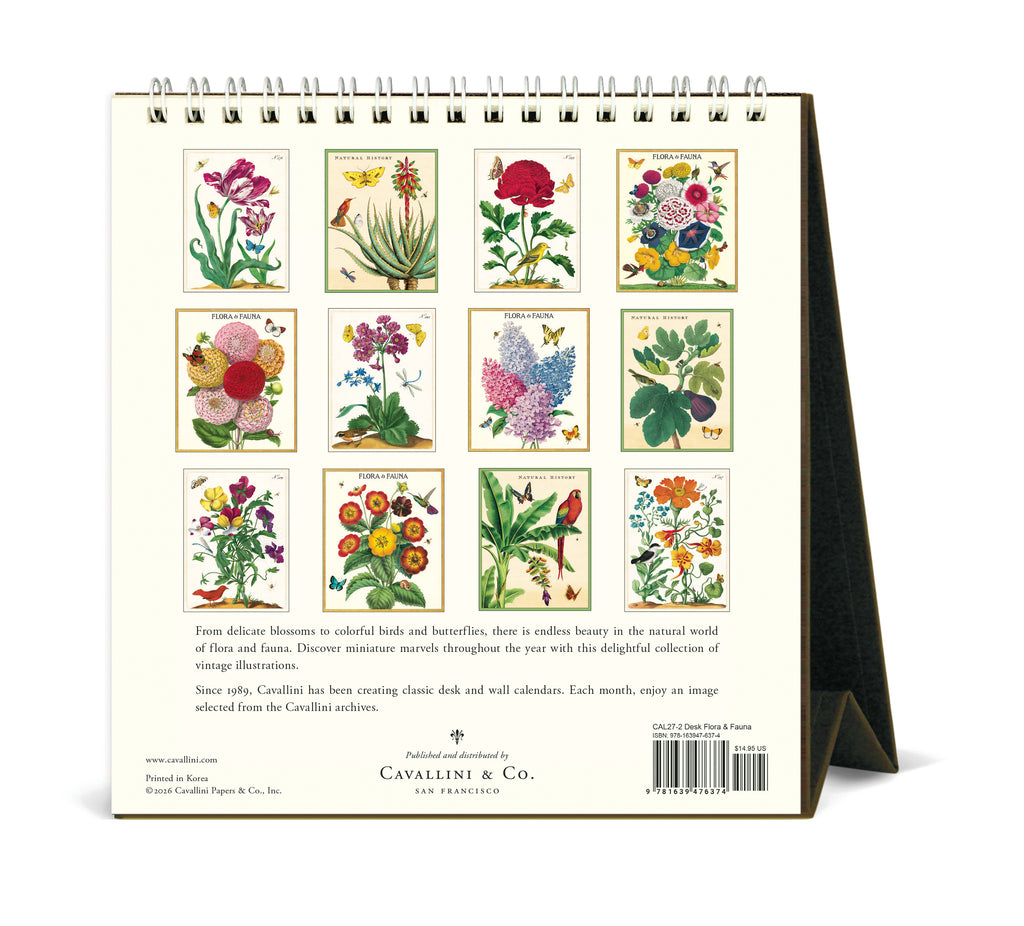 Desk Calendar - Flora & Fauna
