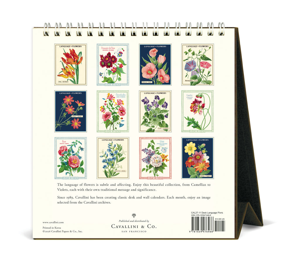 Desk Calendar - Language of Flowers