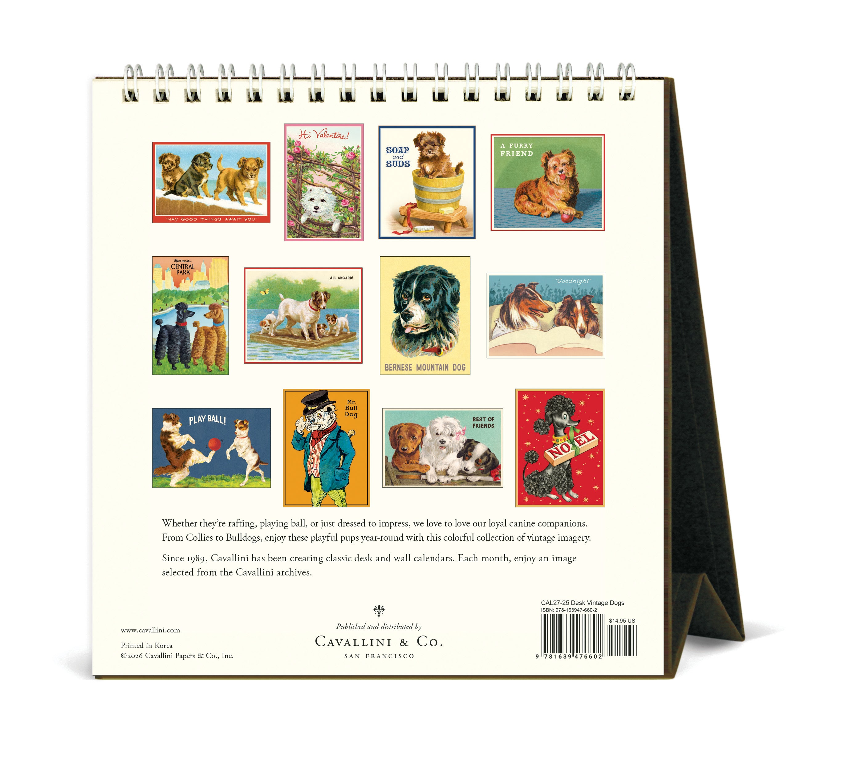 Desk Calendar - Vintage Dogs