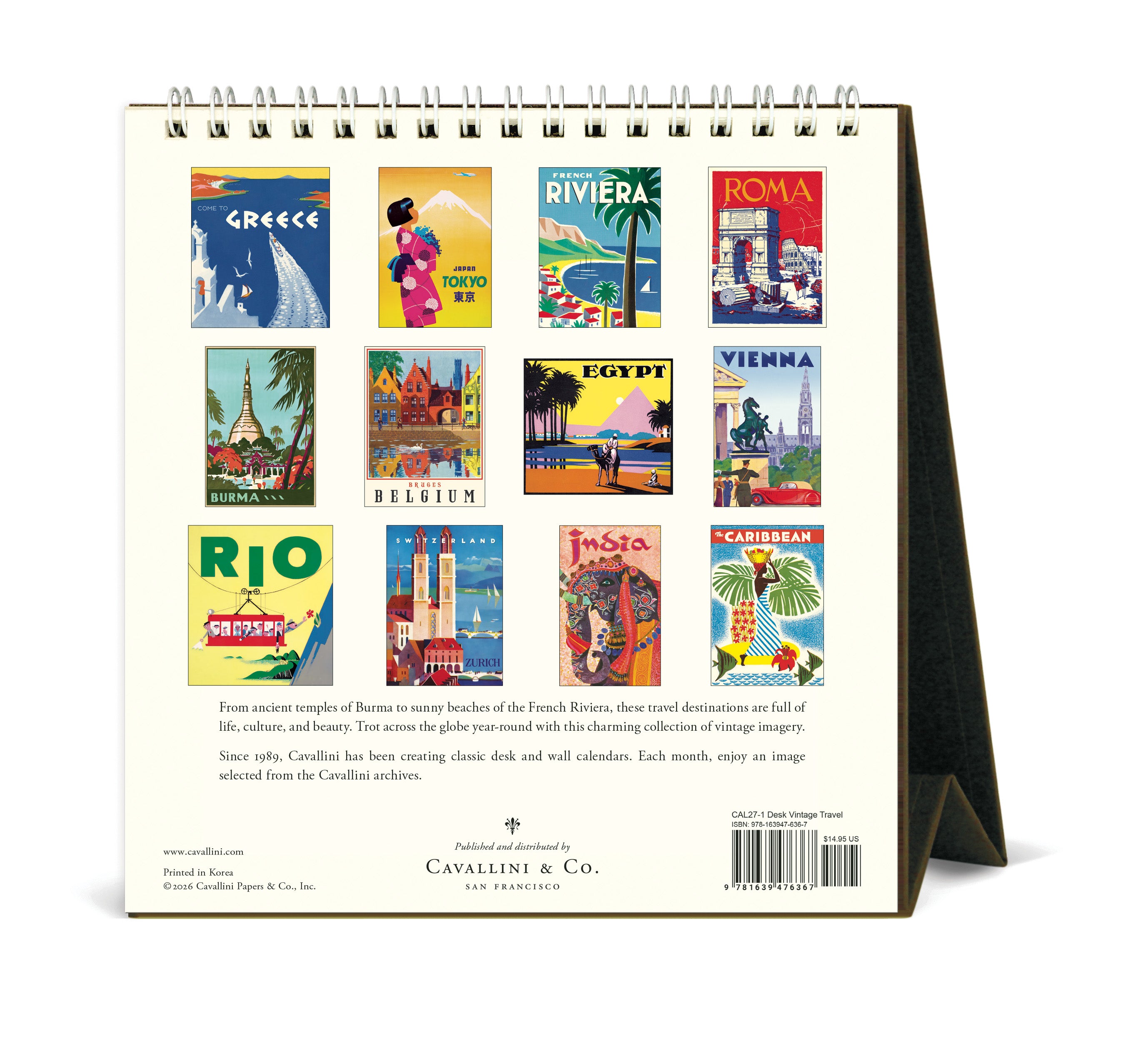 Desk Calendar - Vintage Travel