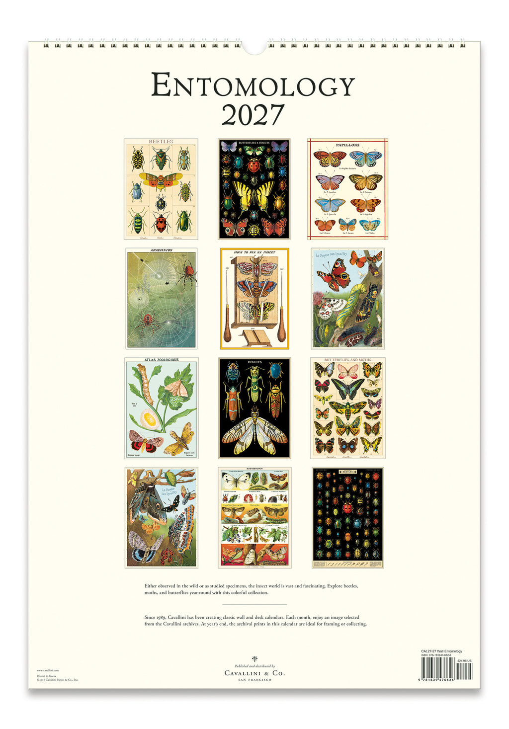 Wall Calendar - Entomology