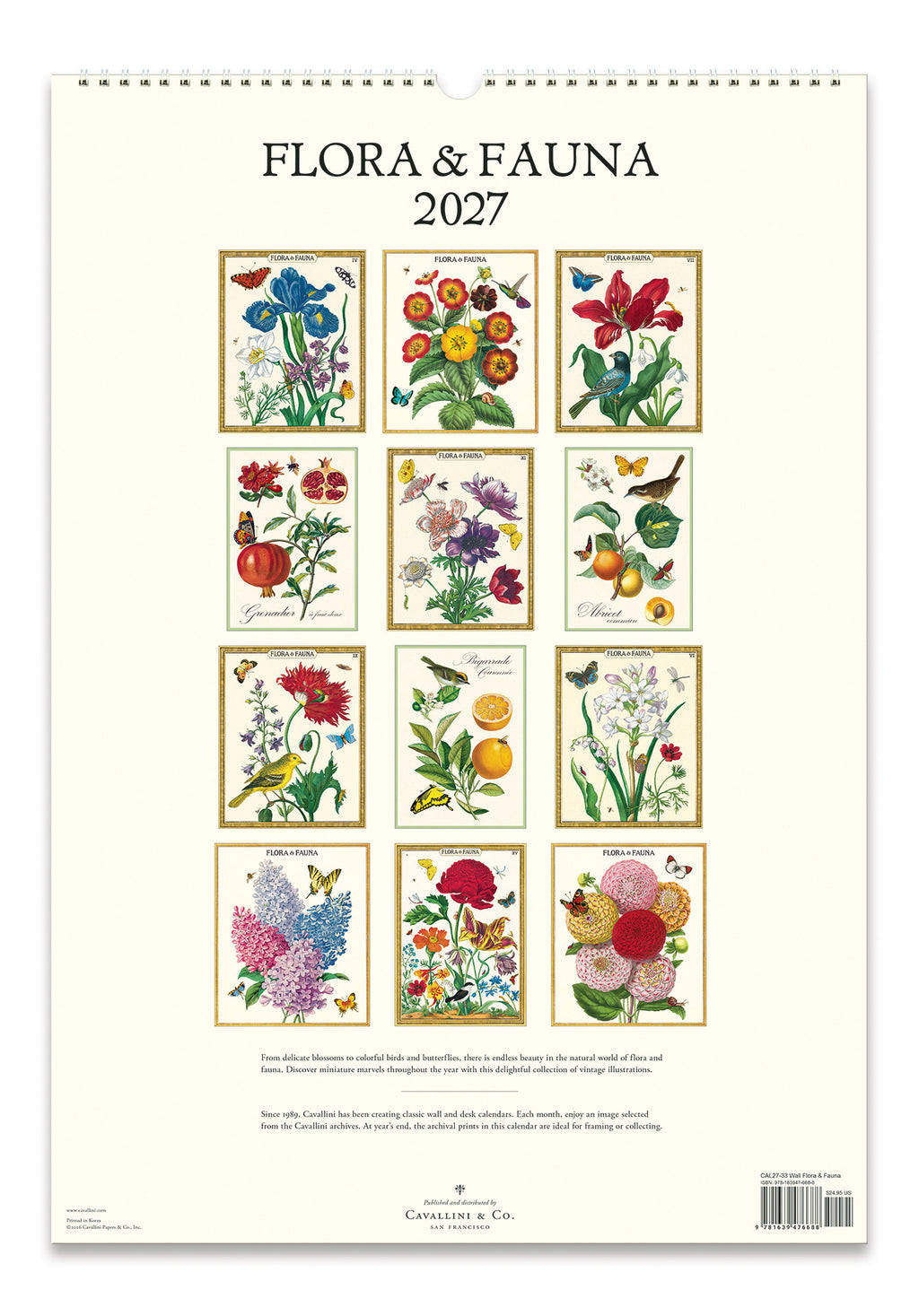 Wall Calendar - Flora & Fauna