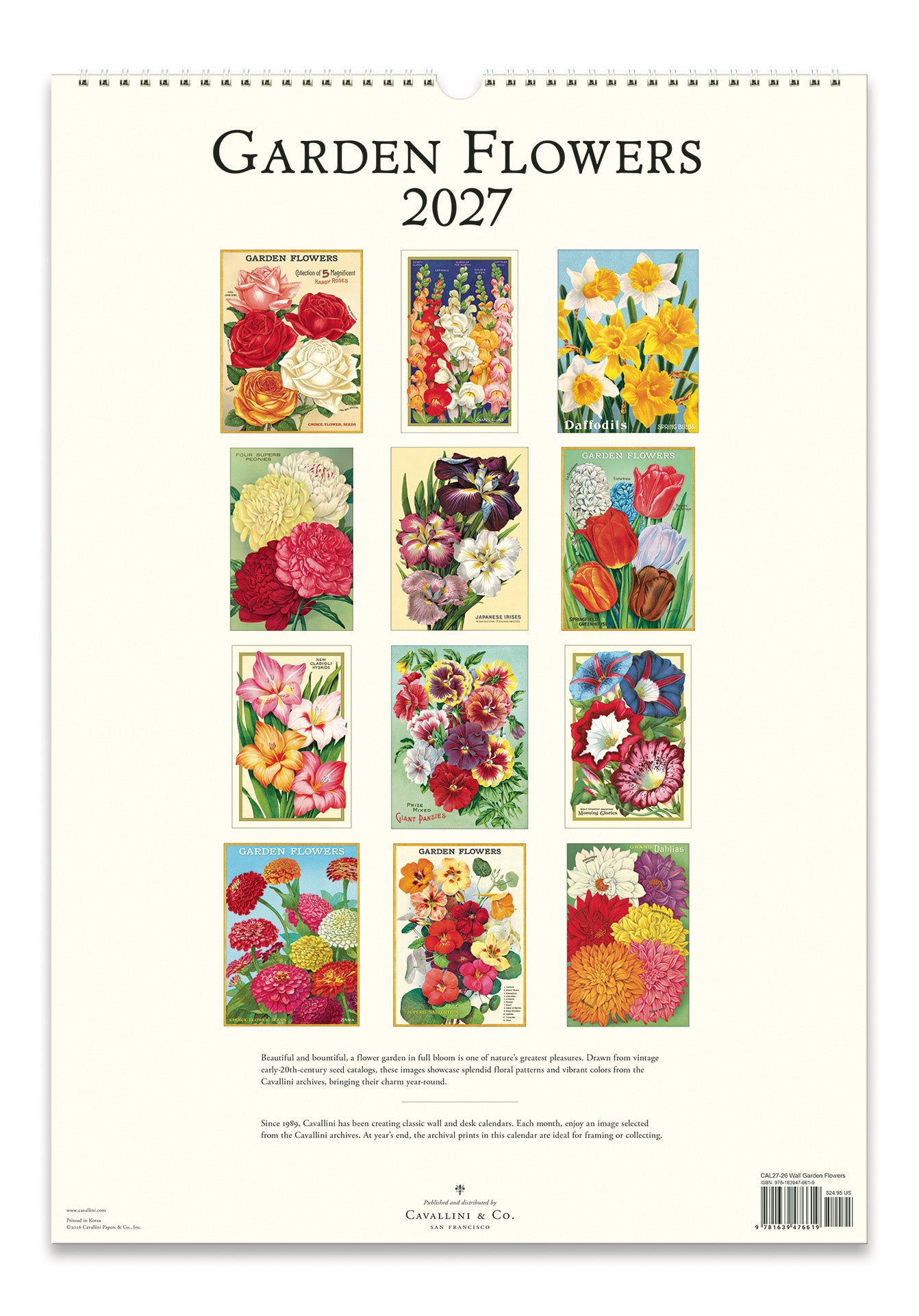 Wall Calendar - Garden Flowers