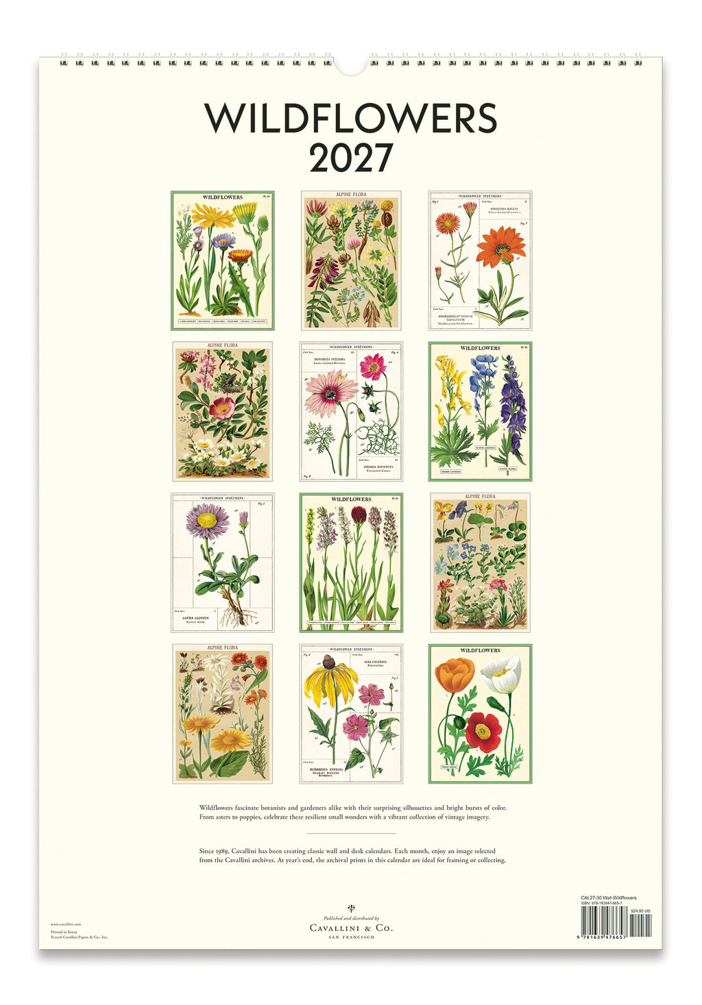 Wall Calendar - Wildflowers