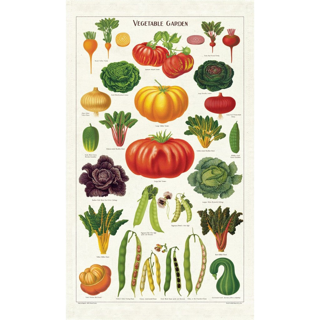 C - Tea Towel - Vegetable Garden