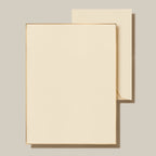 Writing Paper - Crane - Ecru with Gold Border Half Sheet