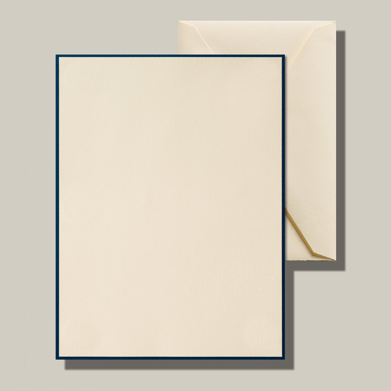 Writing Paper - Crane - Navy Border on Ecru Paper