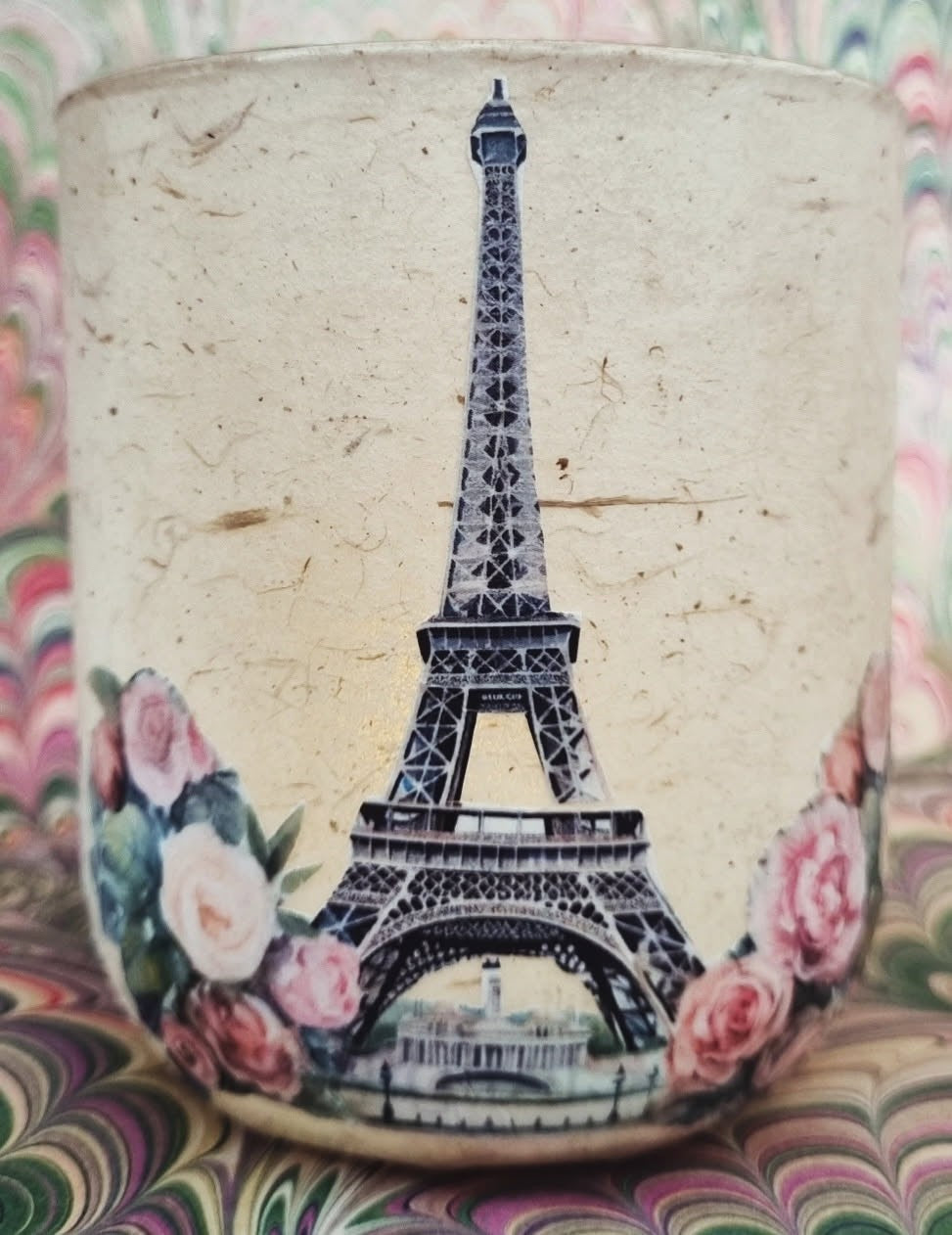 Tea Light - Eiffel Tower w Roses