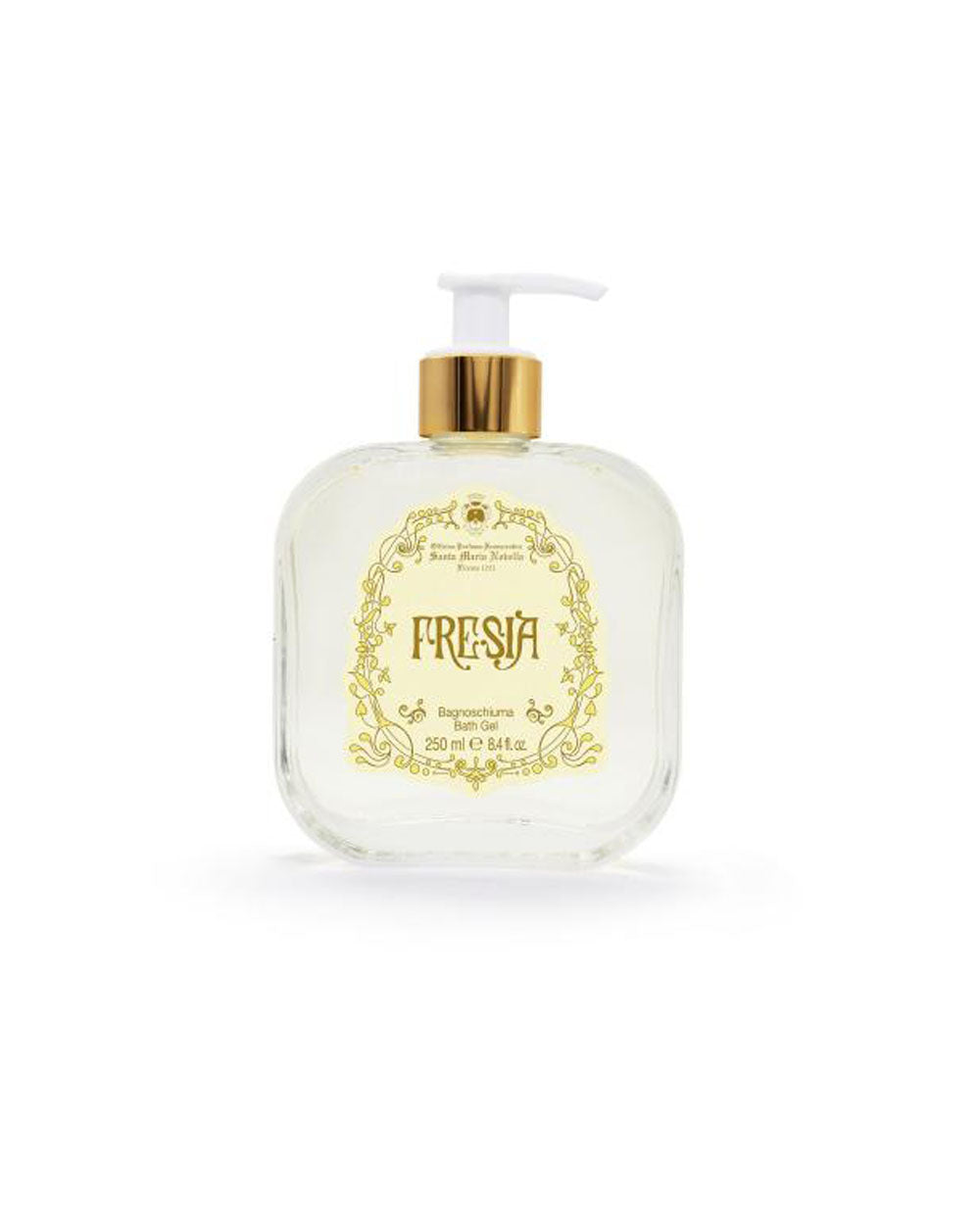 Freesia - Bath & Shower Gel - Glass Pump Bottle