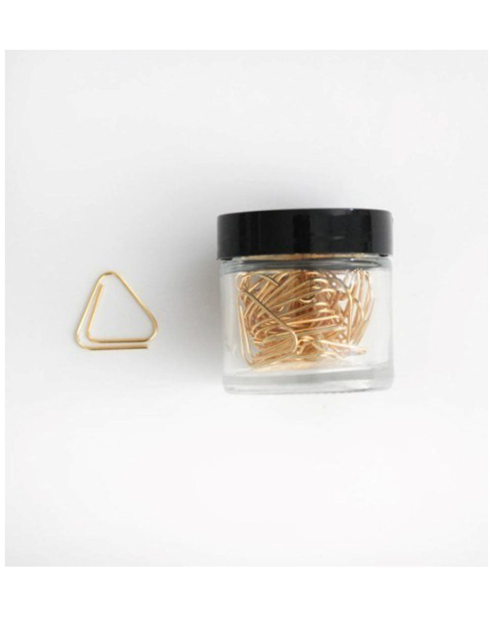 Gold Paper Clips - Triangle (jar of 30)