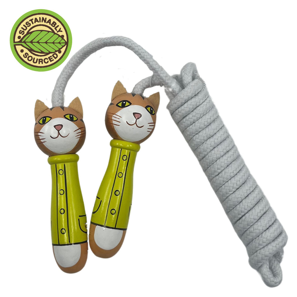 Cat Wooden Skipping Rope