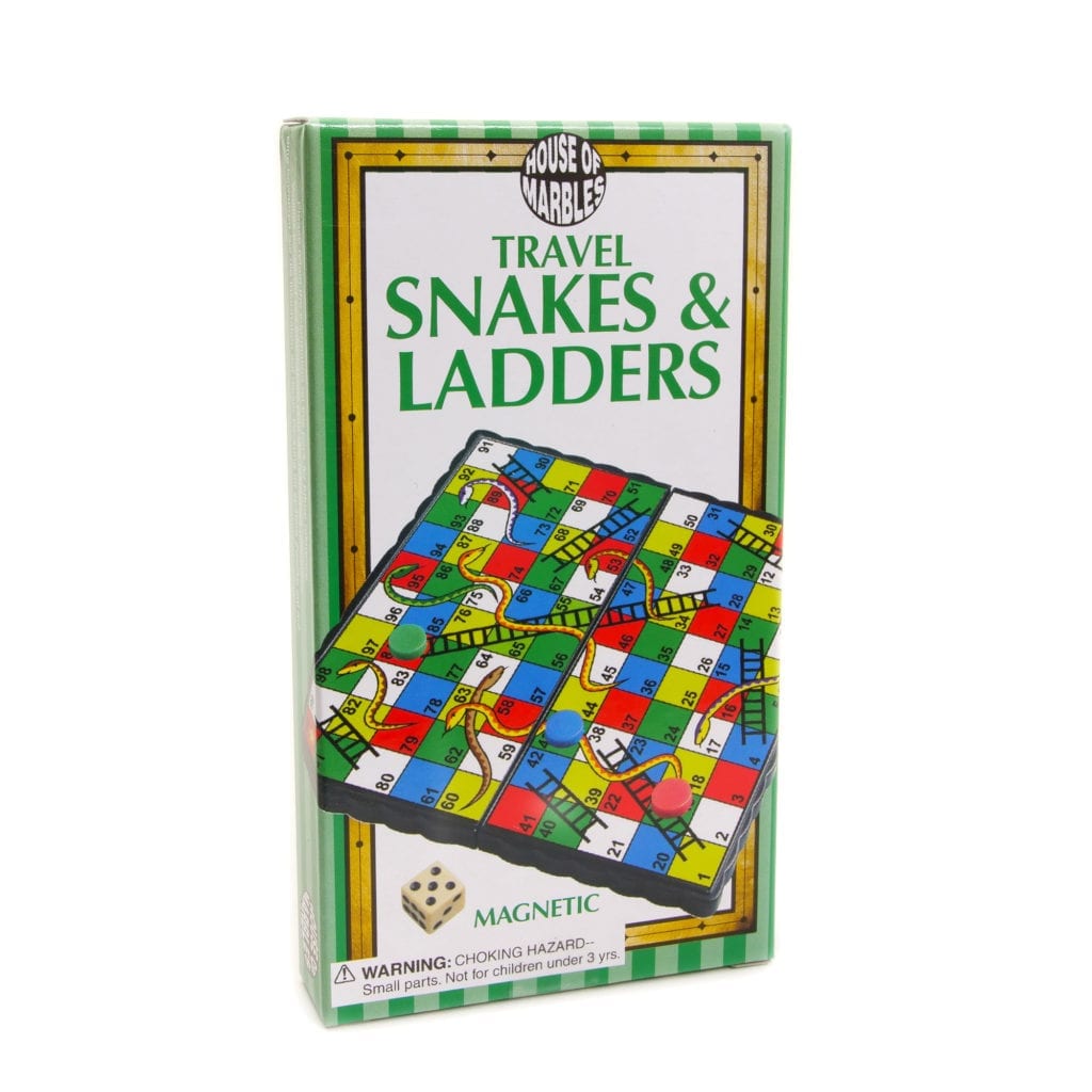 Magnetic Miniature Snakes & Ladders Game