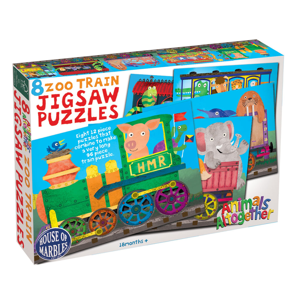 Zoo Train Jigsaw Puzzles (box of 8)