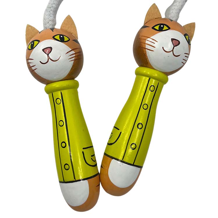 Cat Wooden Skipping Rope