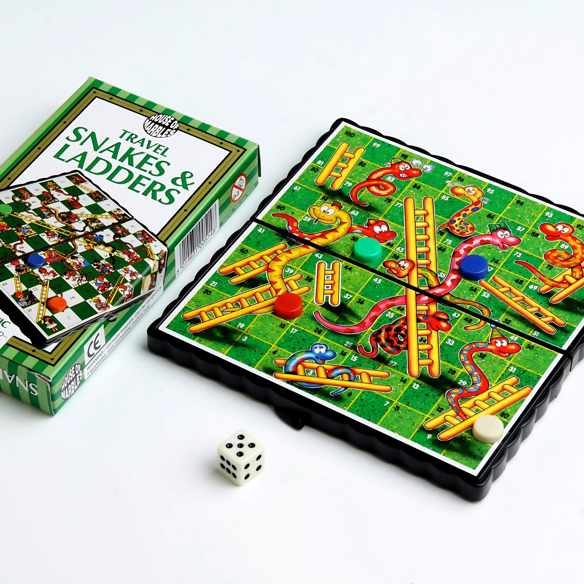 Magnetic Miniature Snakes & Ladders Game