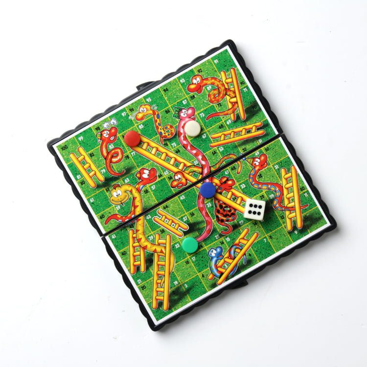 Magnetic Miniature Snakes & Ladders Game