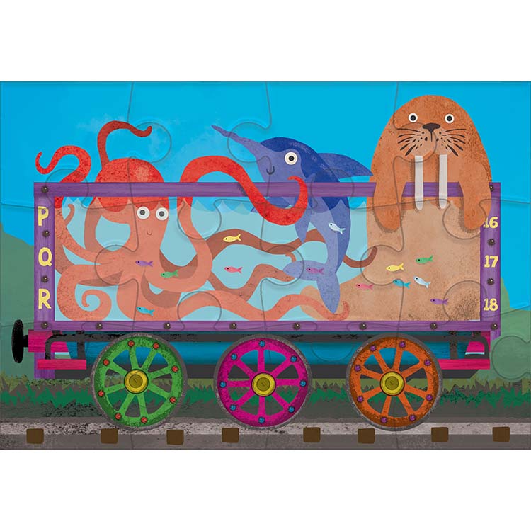 Zoo Train Jigsaw Puzzles (box of 8)