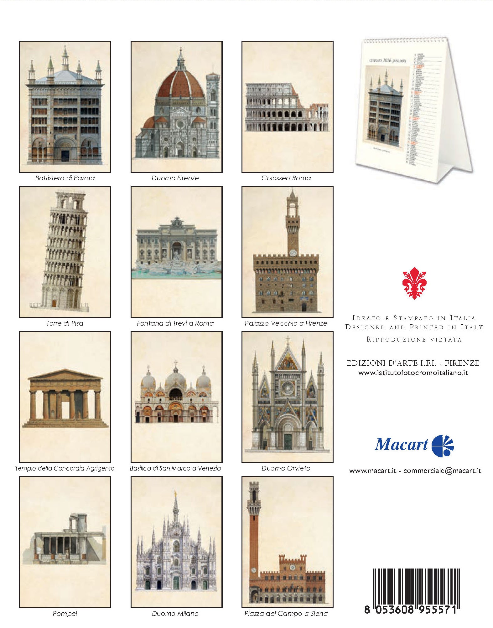 Desk Calendar - Architettura Italiana