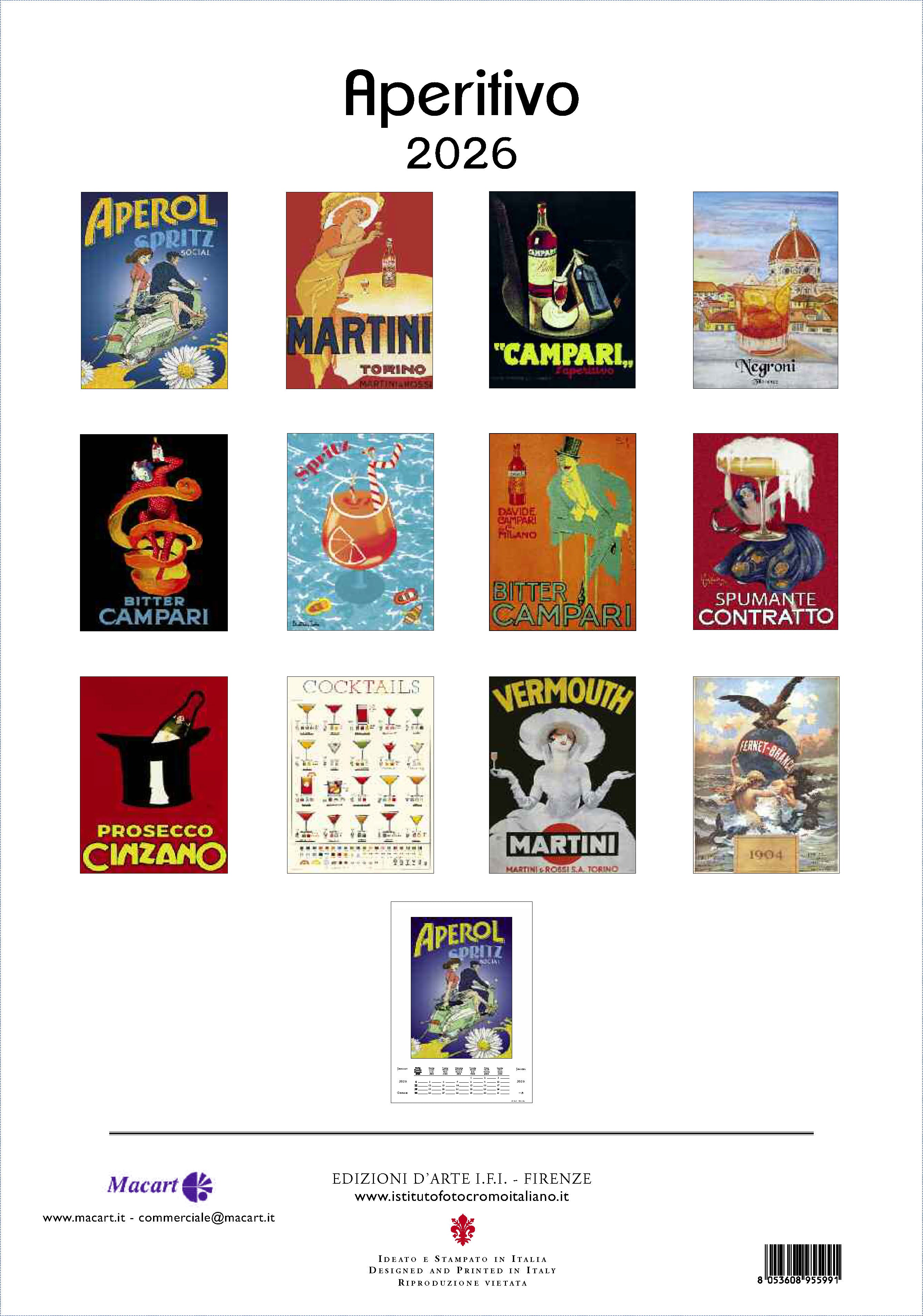 Wall Calendar - Aperitivo