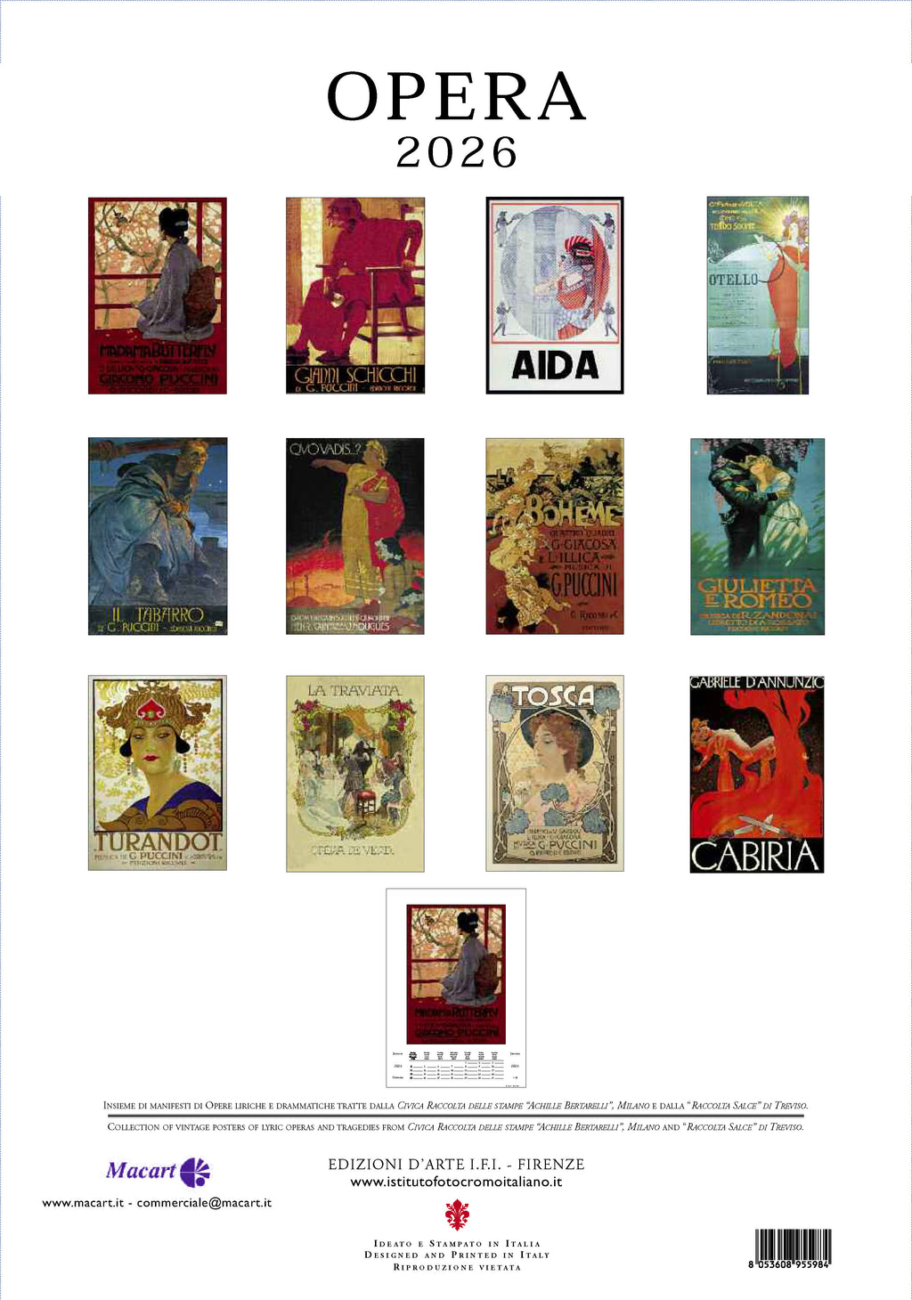 Wall Calendar - Opera