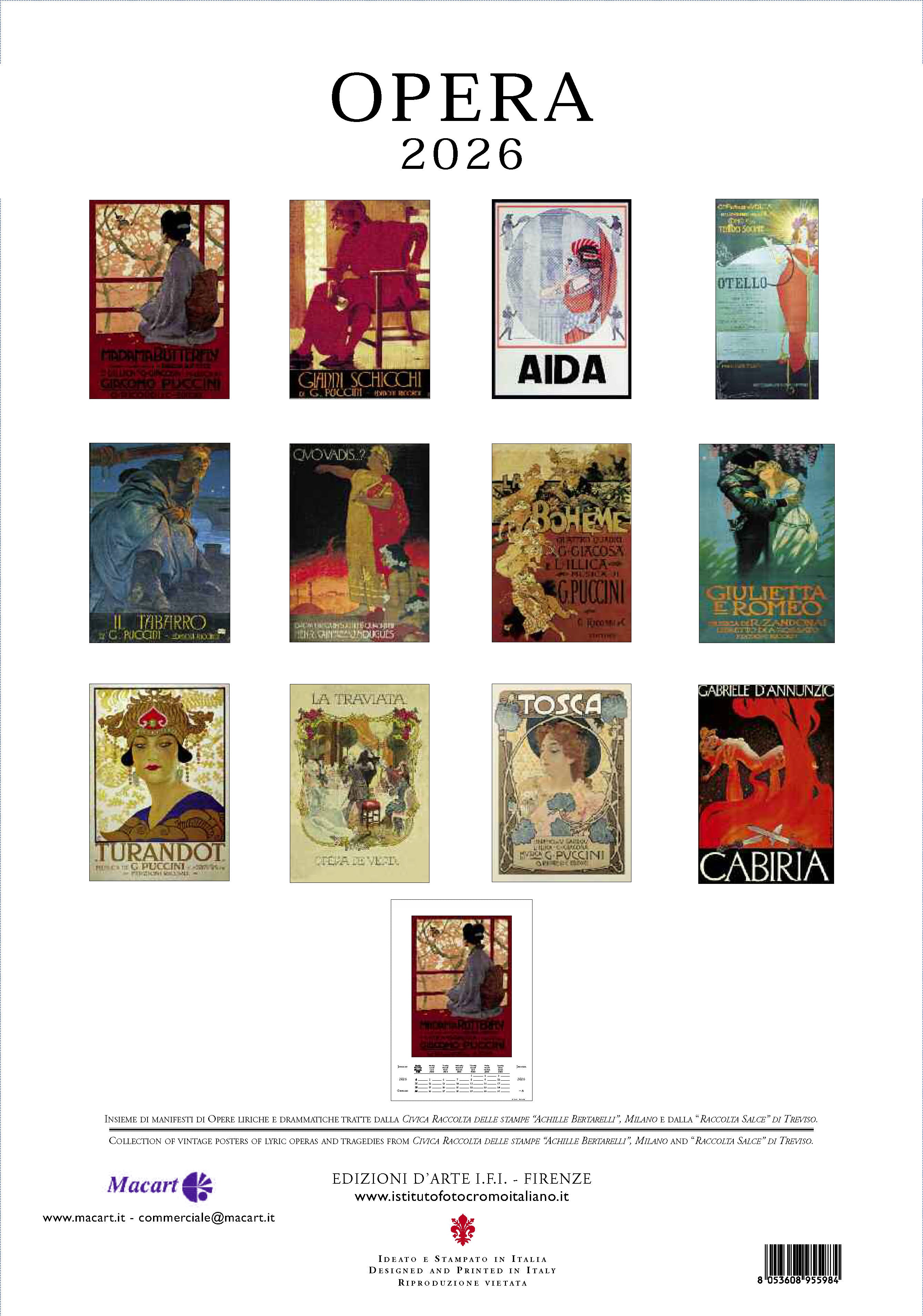 Wall Calendar - Opera