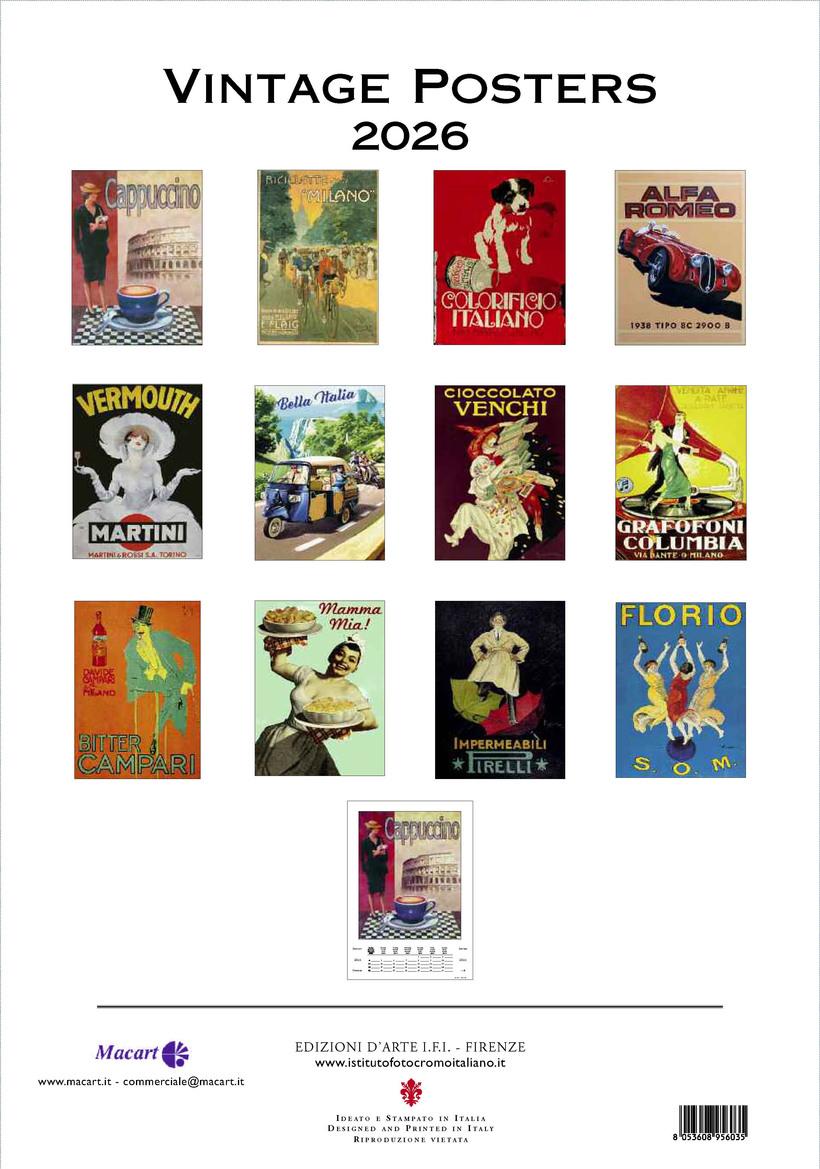 Wall Calendar - Vintage Posters