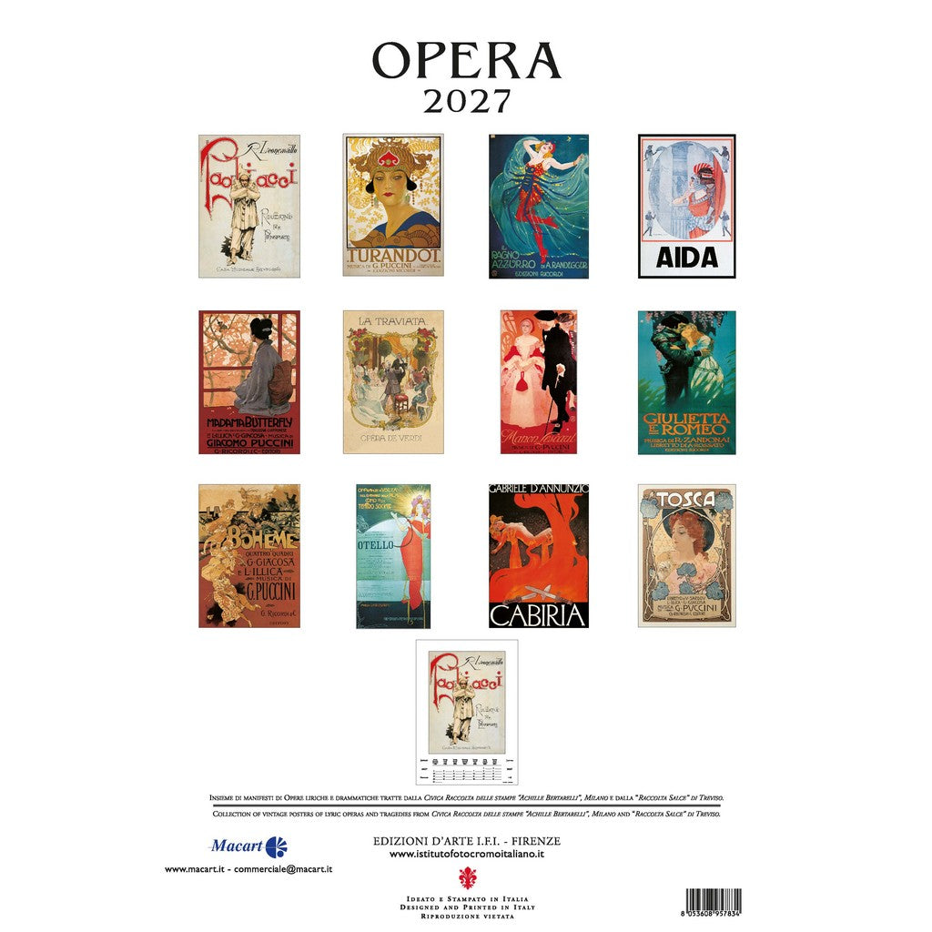 Wall Calendar - Opera