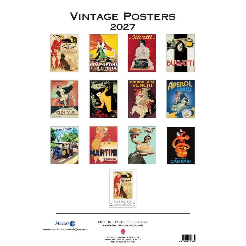 Wall Calendar - Vintage Posters