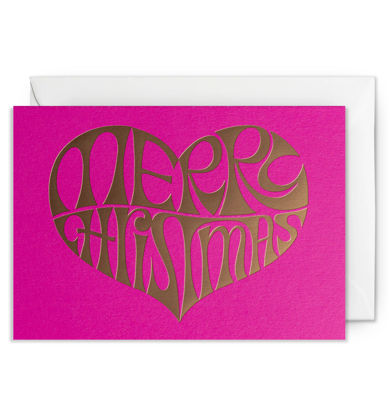 Christmas Card - Merry Christmas - Hot Pink