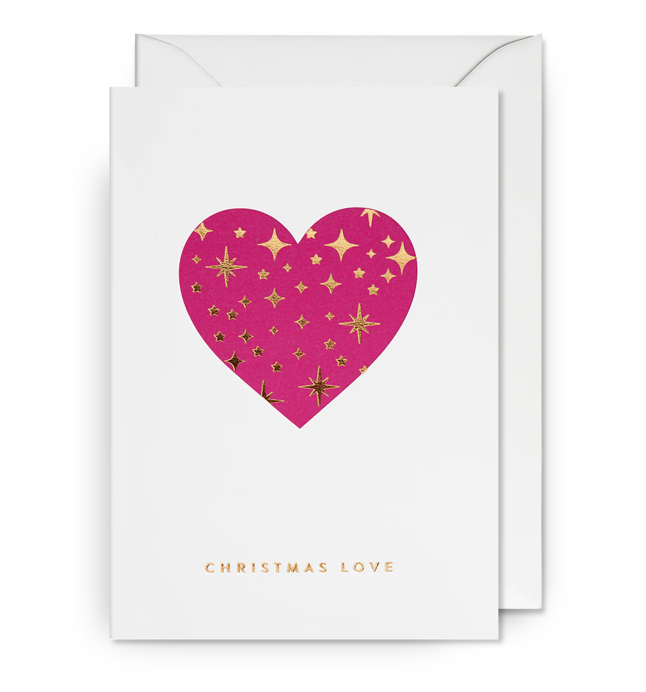 Christmas Card - Love Heart w Stars