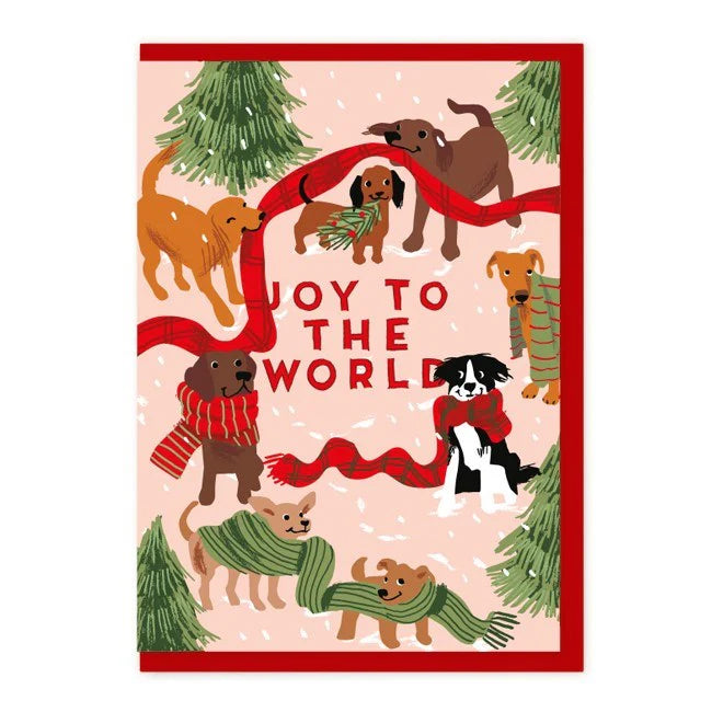 Pack of 5 Cards - Dogs and Scarves