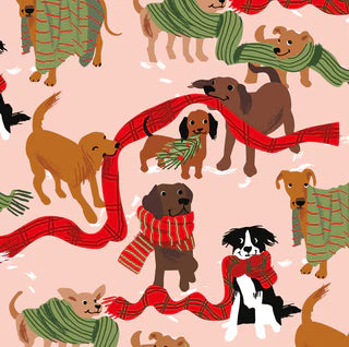 Christmas Wrap - Dogs and Scarves