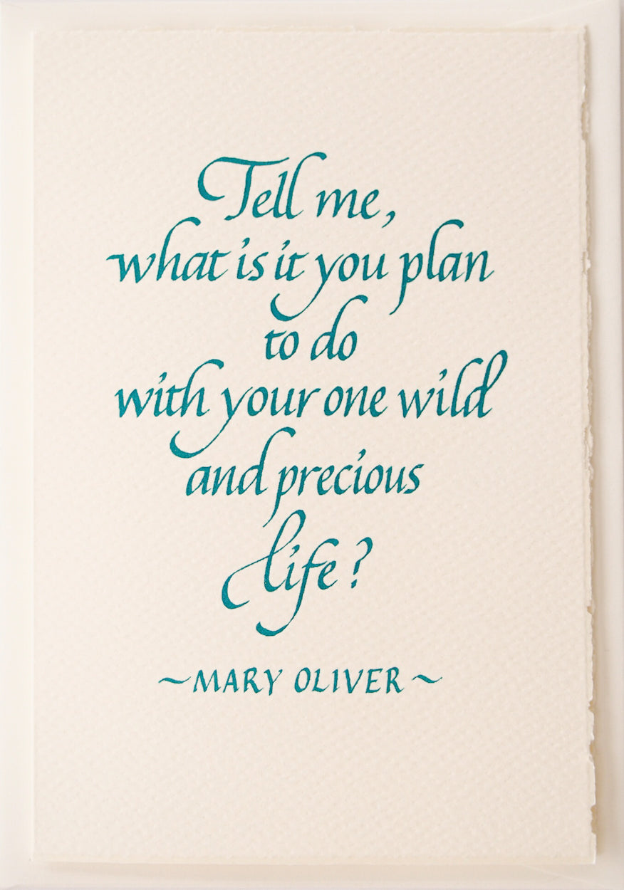PFP Card - Tell Me ..... Mary Oliver