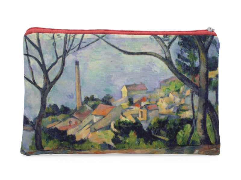 Pouch - NL - Paul Cézanne, The sea at l'Estaque behind the trees