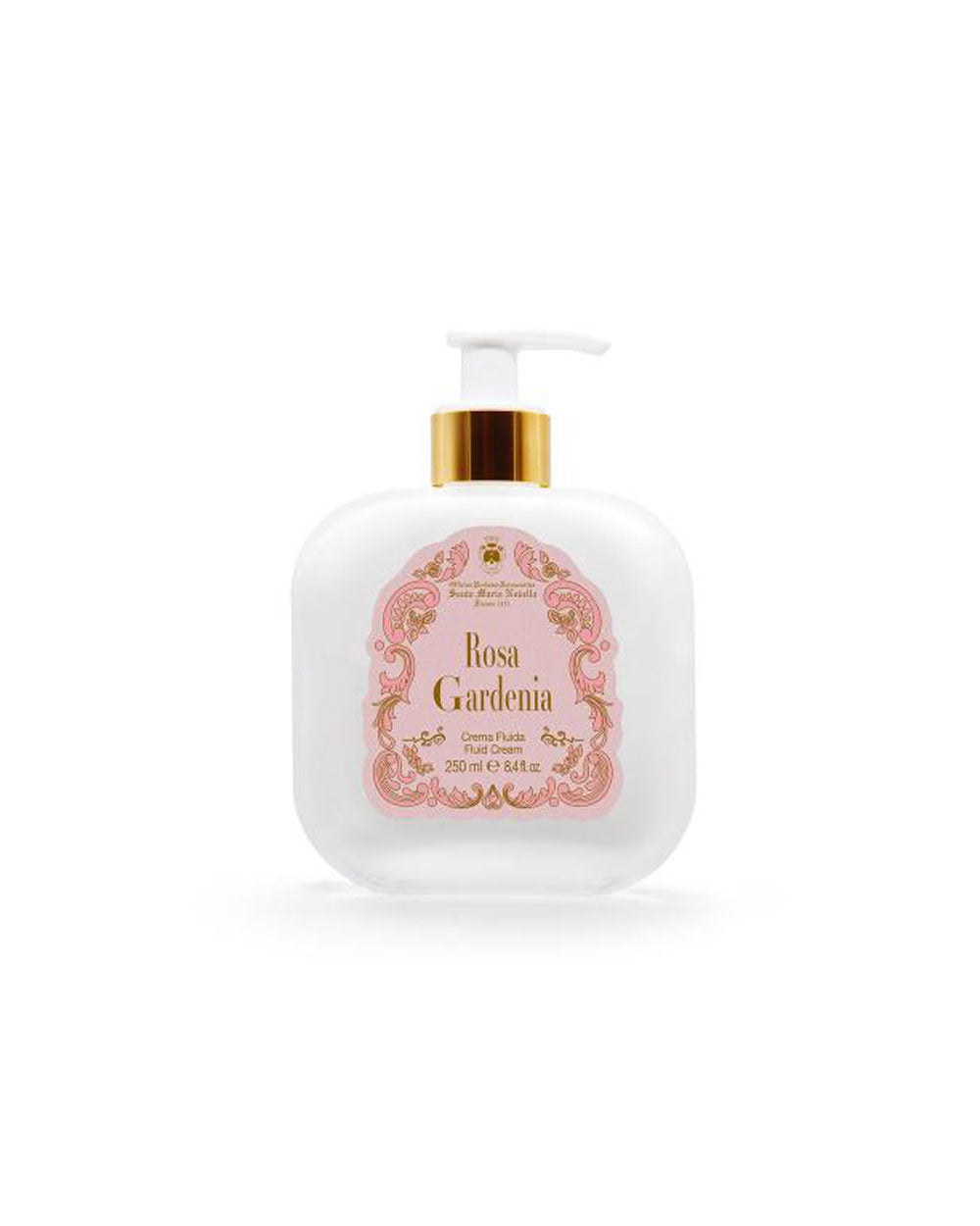 Rose Gardenia - Fluid Body Cream - Glass Pump Bottle