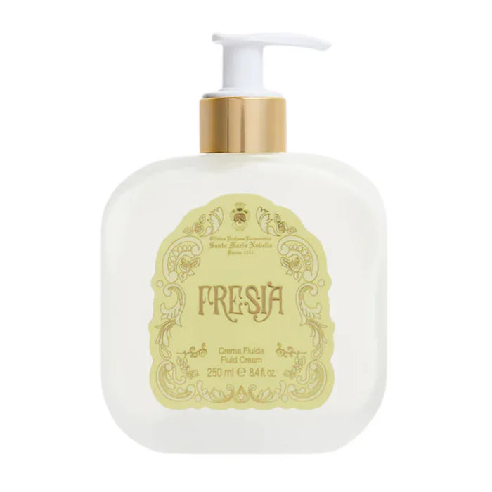 1221 Freesia - Fluid Body Cream - Glass Pump Bottle