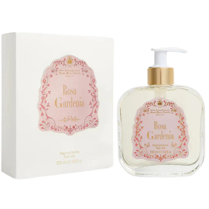 1221 Rosa Gardenia - Bath & Shower Gel - Glass Pump Bottle