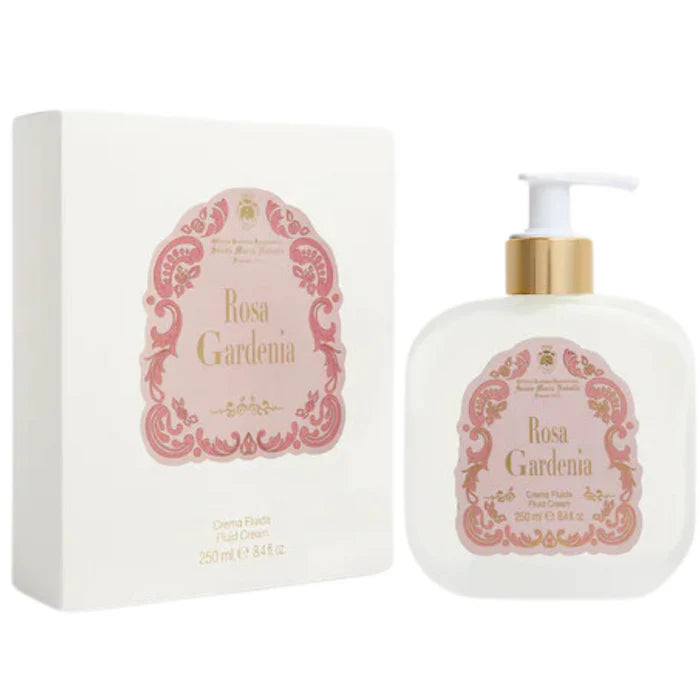 1221 Rosa Gardenia - Fluid Body Cream - Glass Pump Bottle