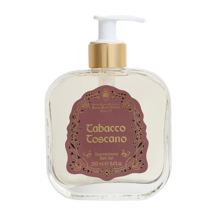 1221 Tobacco Toscano - Bath & Shower Gel - Glass Pump Bottle