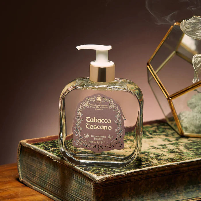 1221 Tobacco Toscano - Bath & Shower Gel - Glass Pump Bottle