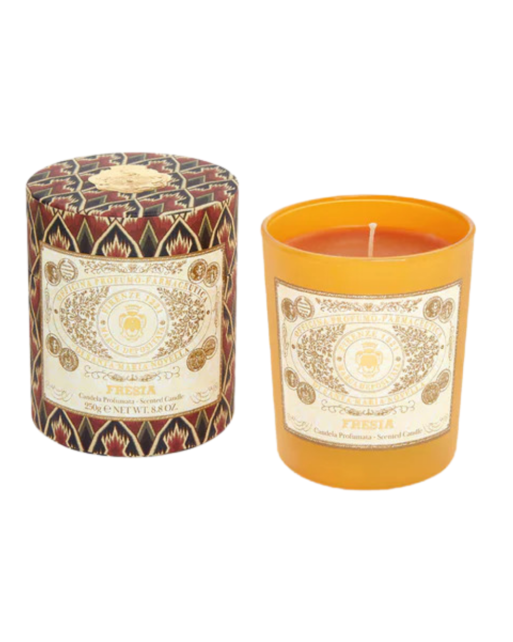 Freesia Scented Glass Candle
