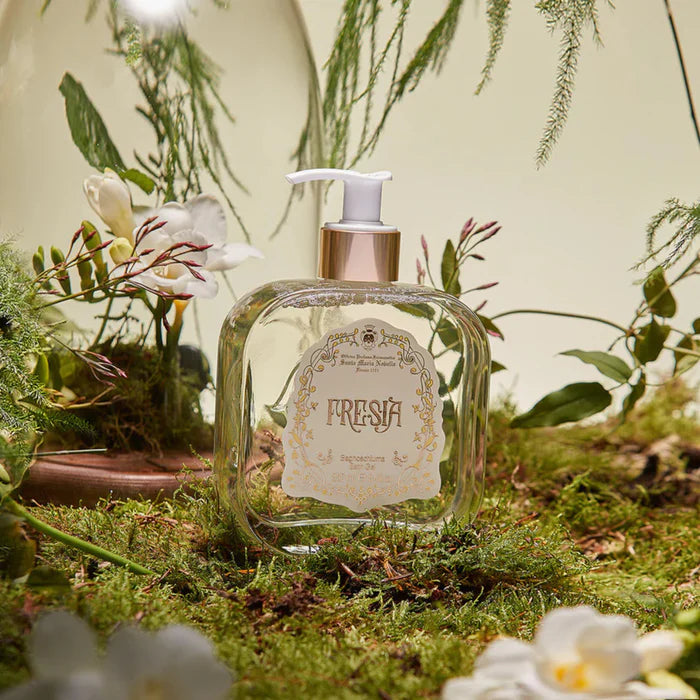 1221 Freesia - Bath & Shower Gel - Glass Pump Bottle